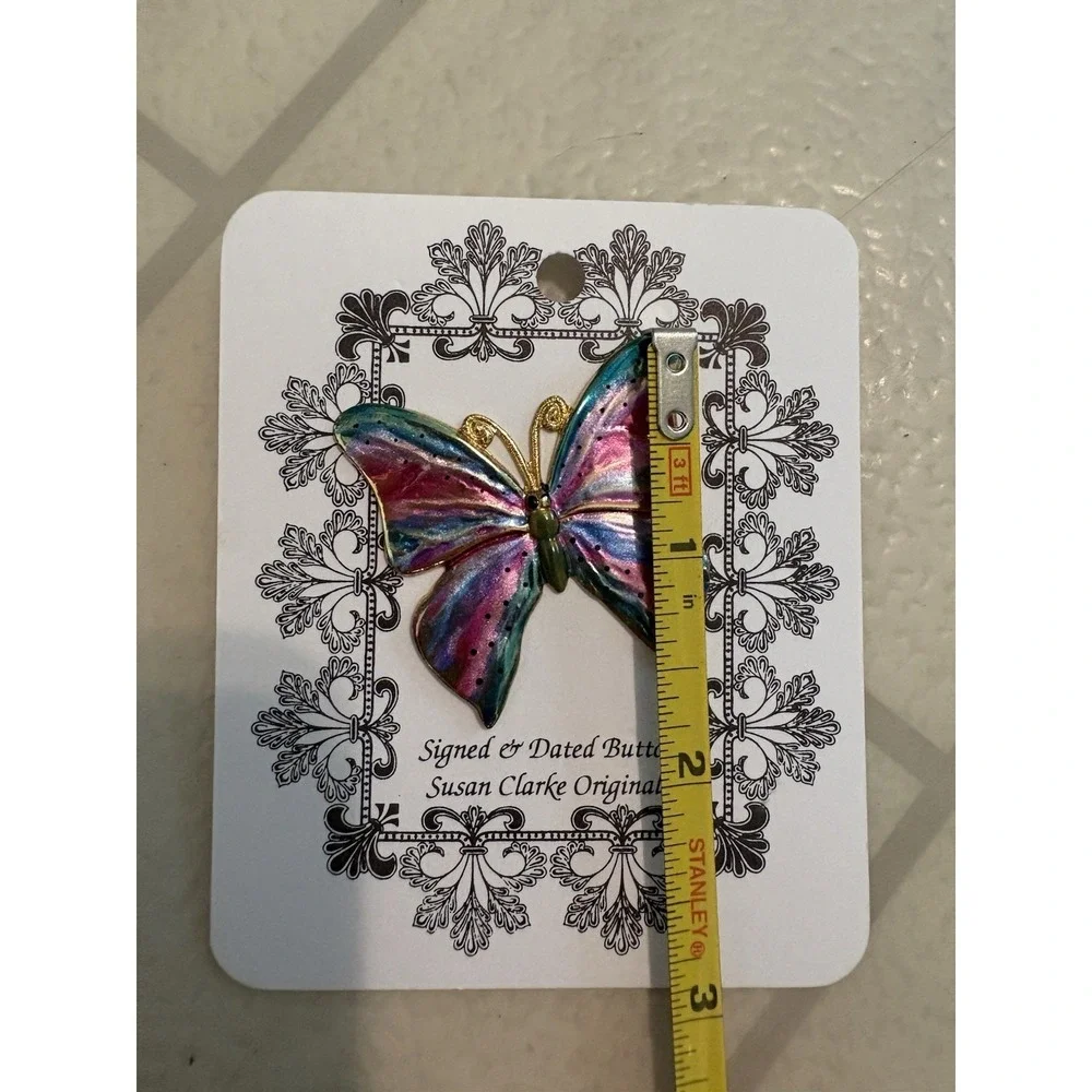 Susan Clarke Originals Butterfly Button New Old Stock Signed And Dated